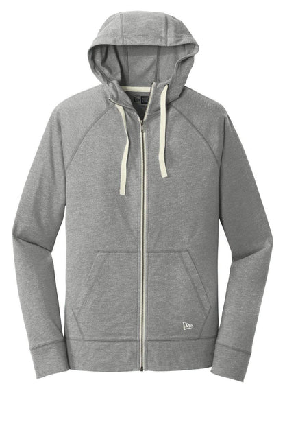 Shadow Grey Heather / XS Custom New Era Sueded Cotton Full-Zip Hoodie - Corporate Gifts