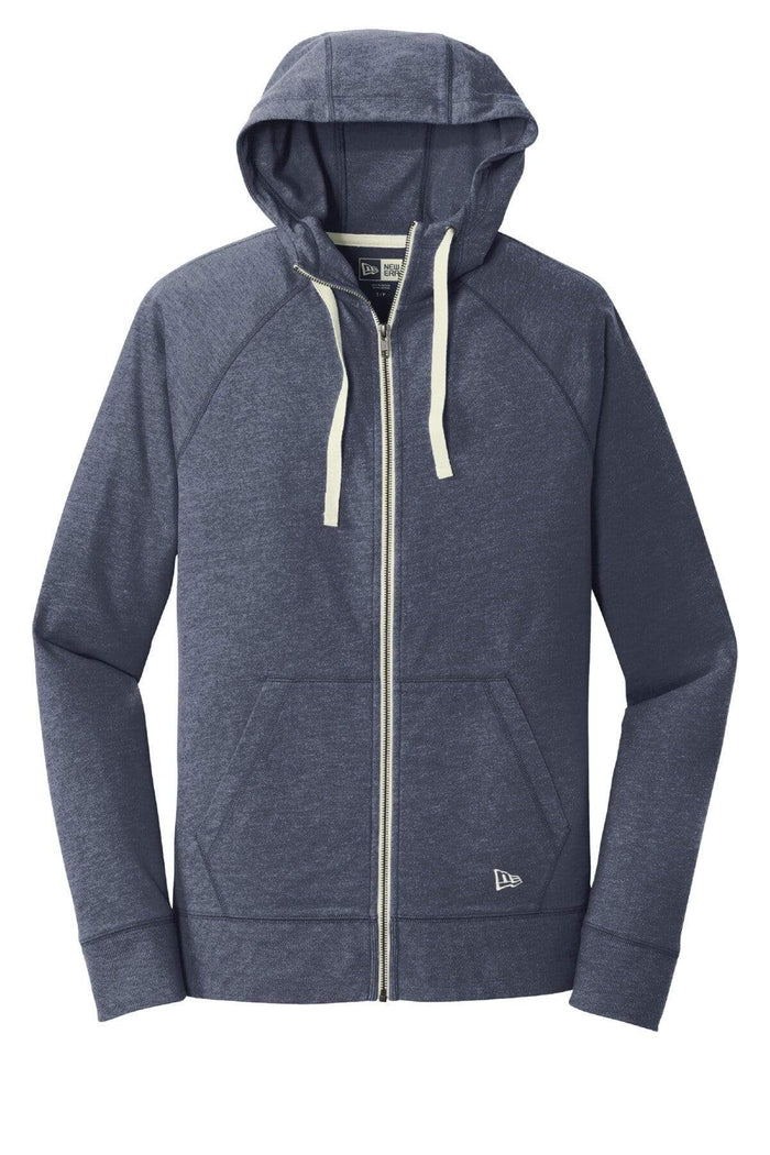 True Navy Heather / XS Custom New Era Sueded Cotton Full-Zip Hoodie - Corporate Gifts