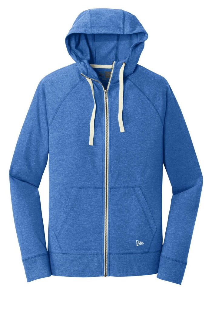 Royal Heather / XS Custom New Era Sueded Cotton Full-Zip Hoodie - Corporate Gifts