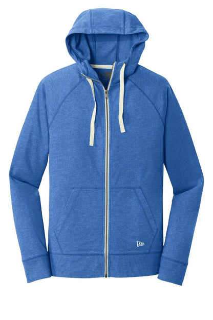 Royal Heather / XS Custom New Era Sueded Cotton Full-Zip Hoodie - Corporate Gifts