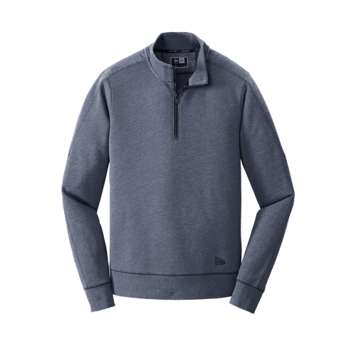True Navy Heather / XS Custom New Era Tri-Blend Fleece 1/4-Zip Pullover - Corporate Gifts