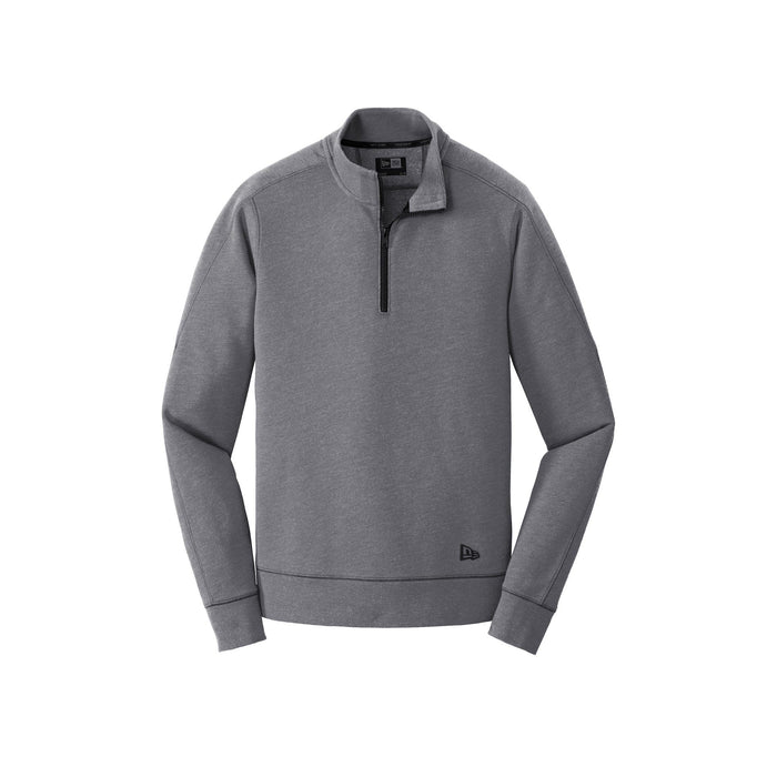 Shadow Grey Heather / XS Custom New Era Tri-Blend Fleece 1/4-Zip Pullover - Corporate Gifts