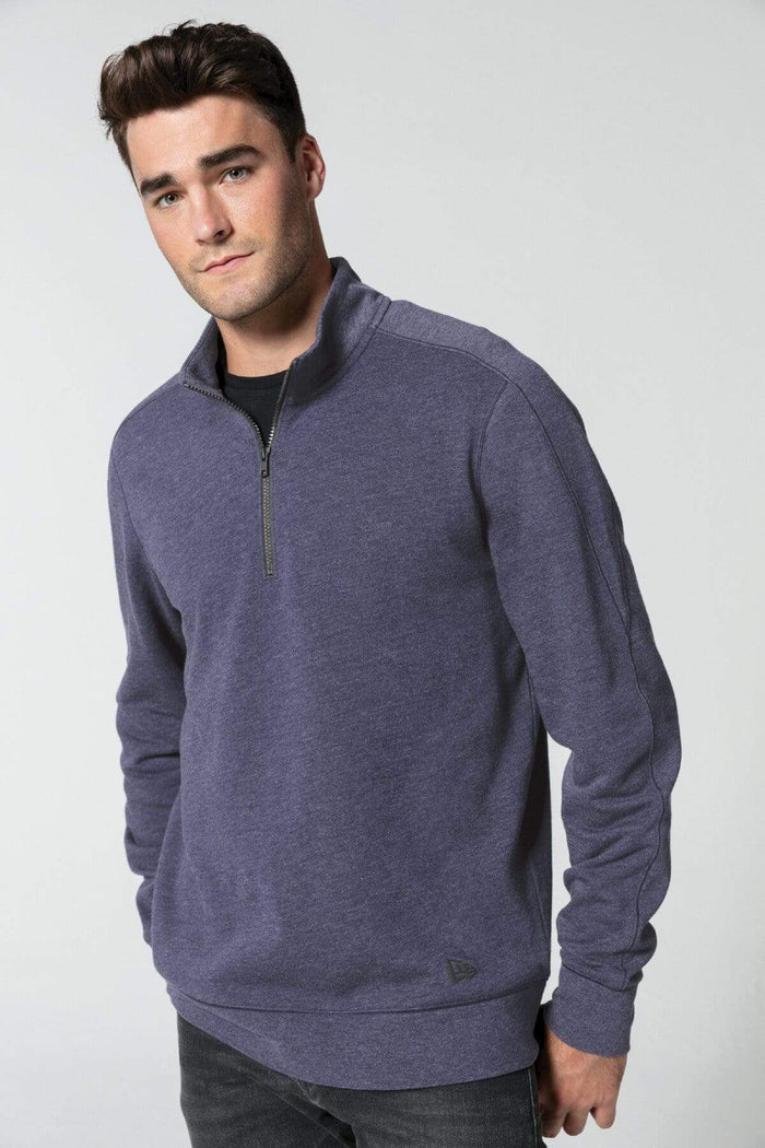 Custom New Era Tri-Blend Fleece 1/4-Zip Pullover - Corporate Gifts