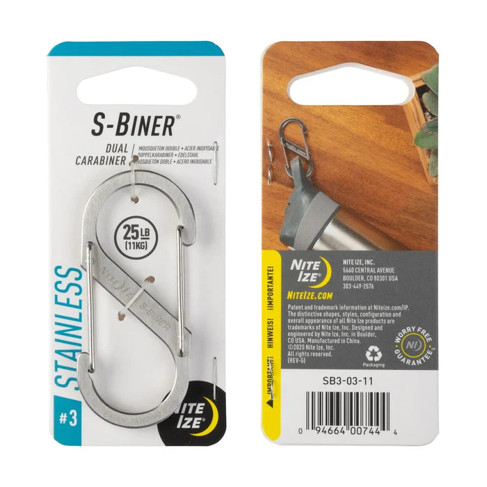 Nite Ize S-Biner #3 Dual Carabiner - Stainless Steel