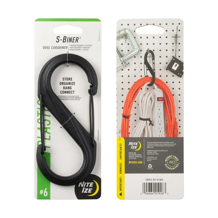 Nite Ize S-Biner® Plastic Dual Carabiner #6 - Black