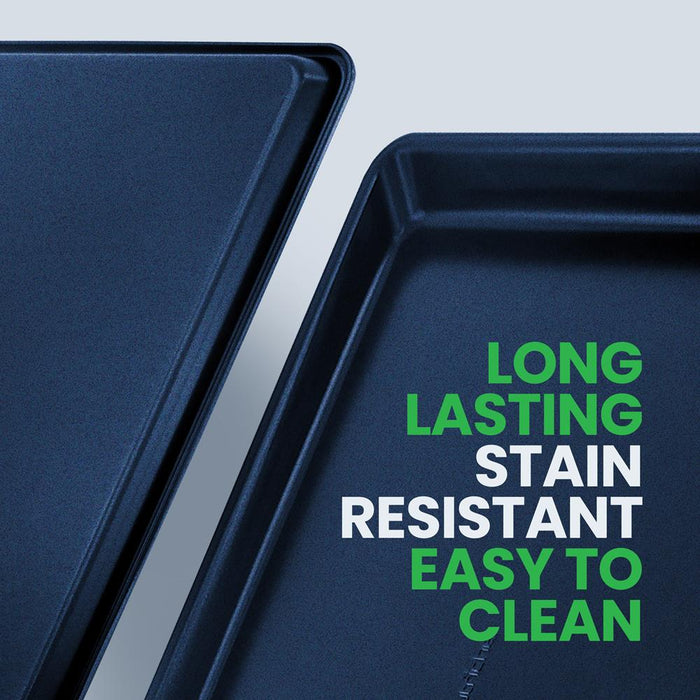 Non-Stick XL Cookie Sheet, Easy Clean Carbon Steel, Blue Diamond, 22"x16"