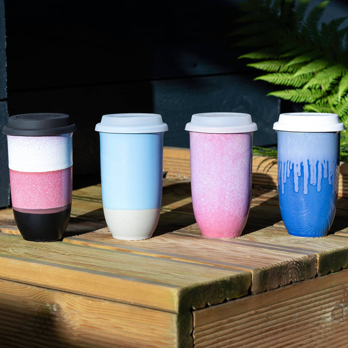 Nova Ceramics Travel Mugs - Astral Bloom Ceramic Travel Mug – 16oz Reusable Cup