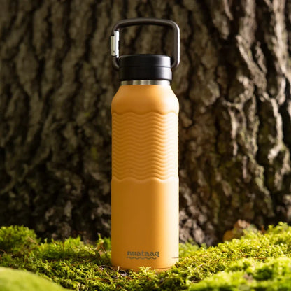 Nuataaq 34oz/1L Carabiner Water Bottle with Clip Cap - Goldenrod