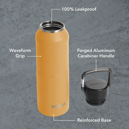 Nuataaq 34oz/1L Carabiner Water Bottle with Clip Cap - Goldenrod