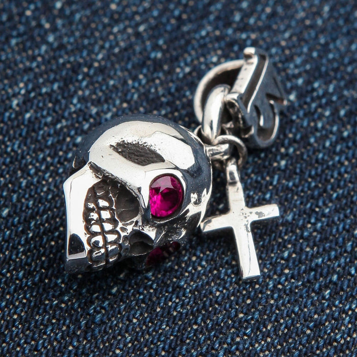 Number 13 skull charm pendant for gothic biker style