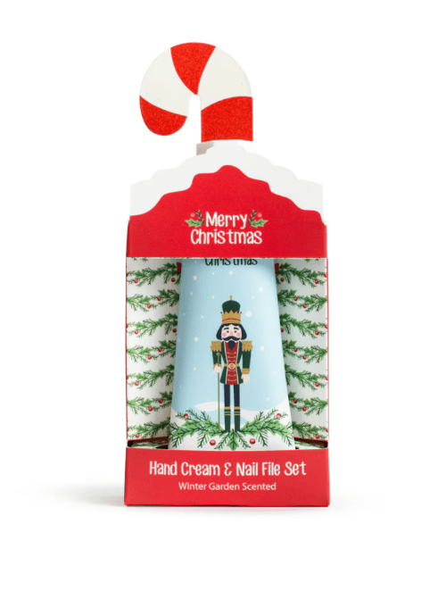 The Royal Standard Nutcracker and Holly Hand Cream and Nail File Set