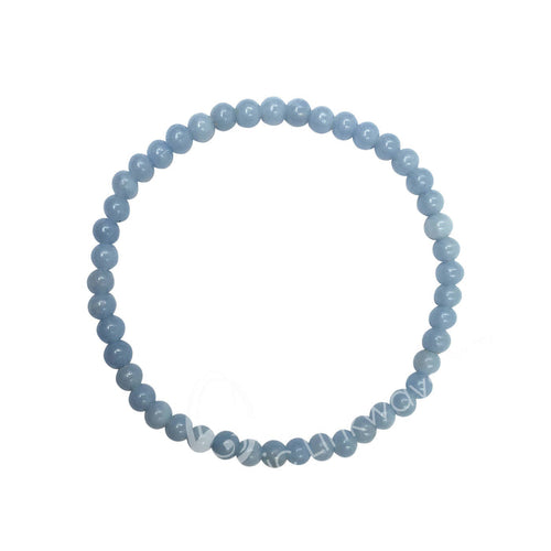 Oceanic Linkways Inc - BRACELET - ANGELITE (4-4.5 MM) 7.15-7.25" (PC)