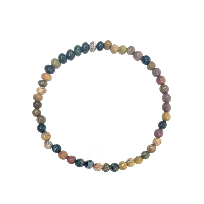 Oceanic Linkways Inc - BRACELET - JASPER, OCEAN (4-4.5 MM) 7.15-7.25" (PC)