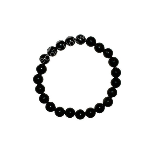 Oceanic Linkways Inc - (PC)BRACELET - OBSIDIAN, BLACK (8-8.5 MM) 7.15-7.25"