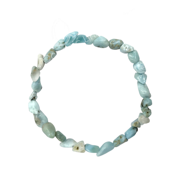 Oceanic Linkways Inc - (PC)BRACELET - TUMBLED STONES LARIMAR (6-8 MM) 7.45-7.5"