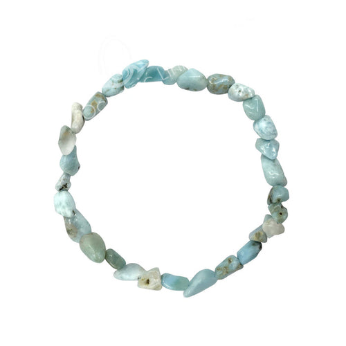 Oceanic Linkways Inc - (PC)BRACELET - TUMBLED STONES LARIMAR (6-8 MM) 7.45-7.5"