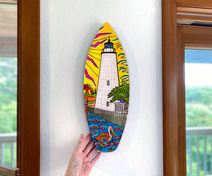 Ocracoke Island Surfboard Wall Art