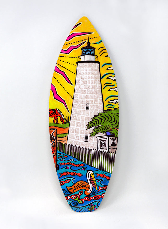 Ocracoke Island Surfboard Wall Art