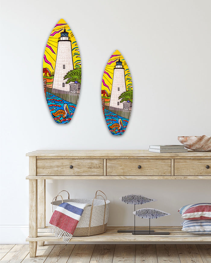 Ocracoke Island Surfboard Wall Art