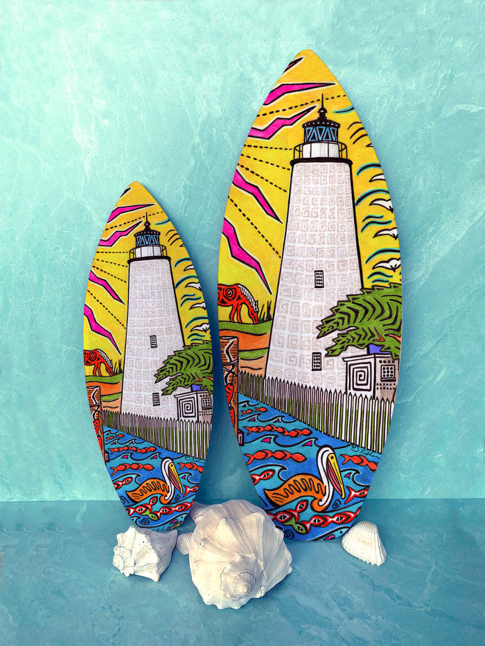 Ocracoke Island Surfboard Wall Art