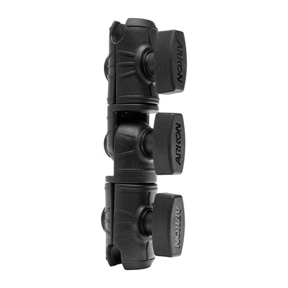 The OCTO™ Series 6 inch Ratcheting Swivel Shaft Arm features two vertically connected segments with adjustable tension, ATRION branding on side knobs, and is compatible with custom mounts or a 25mm ball holder.