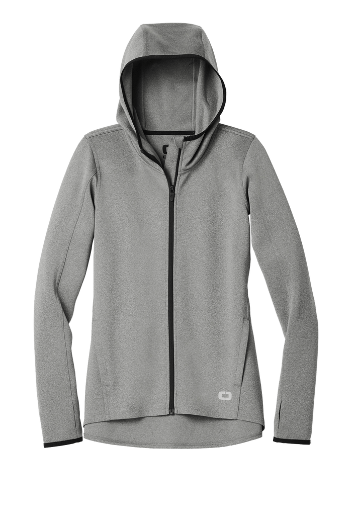 Heather Grey / XS Custom OGIO ENDURANCE Ladies Stealth Full-Zip Jacket - Corporate Gifts