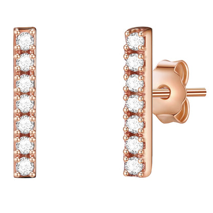 Ohrstecker roségold Stab Zirkonia