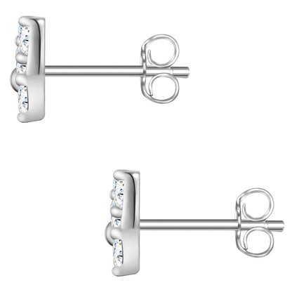 Ohrstecker Schmetterling silber mit Zirkonia