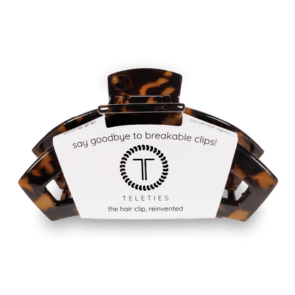 TELETIES Open Hair Clip | Large |  Tortoise
