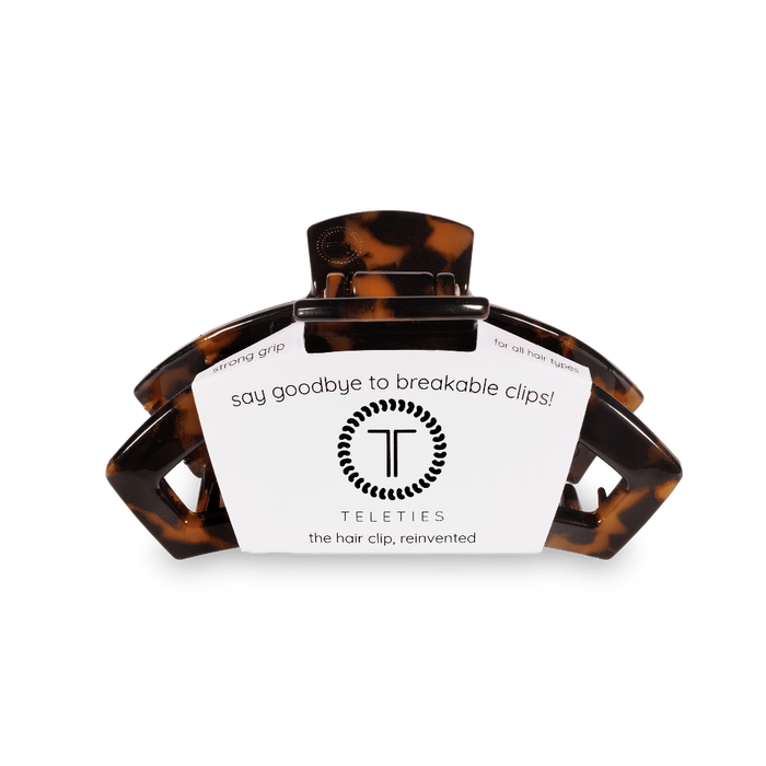 TELETIES Open Hair Clip | Medium | Tortoise