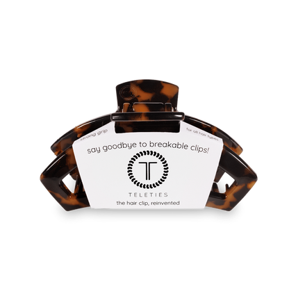 TELETIES Open Hair Clip | Medium | Tortoise