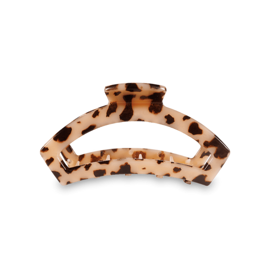 TELETIES Open Hair Clip | Small | Blonde Tortoise