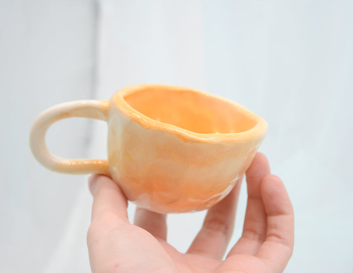 Orange Sprayed Cup - Juice Ceramics