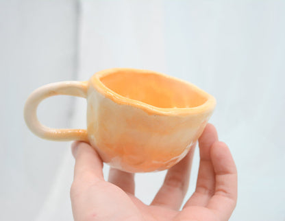 Orange Sprayed Cup - Juice Ceramics
