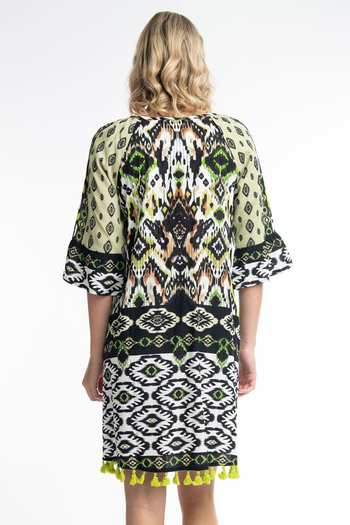 Orientique 61615 Green Izmir Tassle Dress - Dotique
