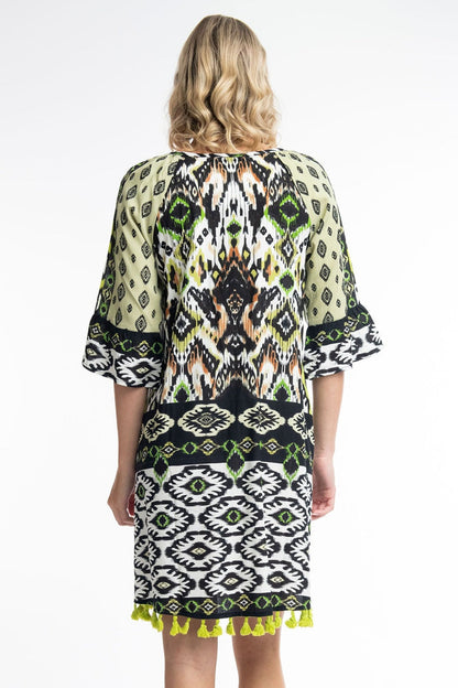 Orientique 61615 Green Izmir Tassle Dress - Dotique