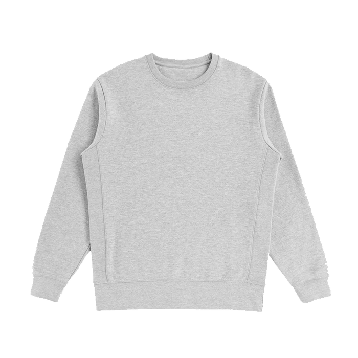Heather Grey / XS Custom Original Favorites Heavyweight Organic Brushed Cotton Crewneck Sweatshirt - Corporate Gifts