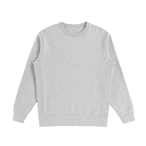 Heather Grey / XS Custom Original Favorites Heavyweight Organic Brushed Cotton Crewneck Sweatshirt - Corporate Gifts