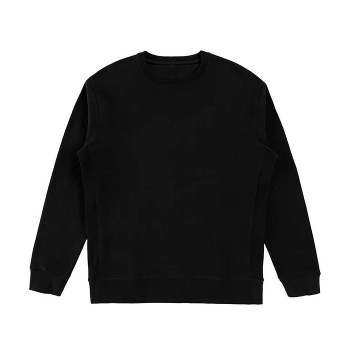 Black / XS Custom Original Favorites Heavyweight Organic Brushed Cotton Crewneck Sweatshirt - Corporate Gifts