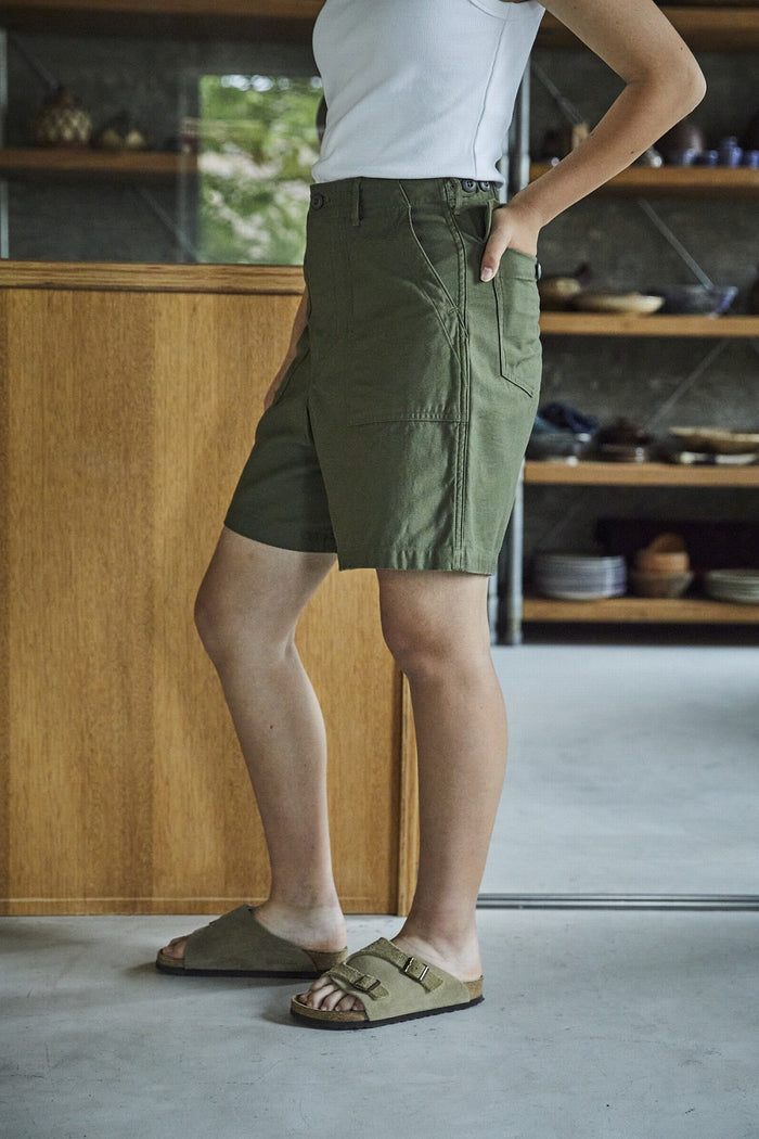 orSlow Women's Fatigue Short Pants - Dark Olive