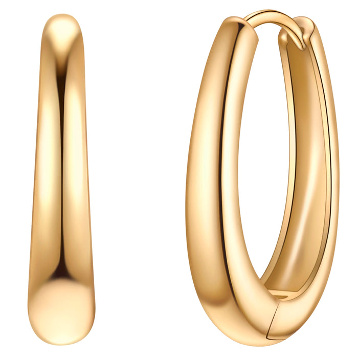 Ovale Creolen gelbgold