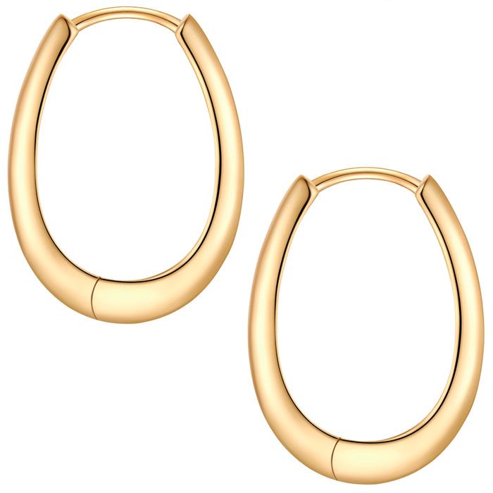 Ovale Creolen gelbgold