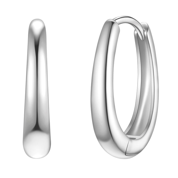 Ovale Creolen silber