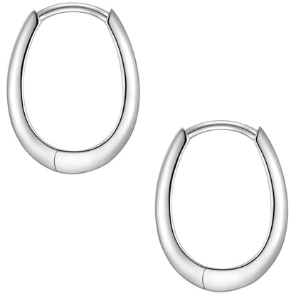 Ovale Creolen silber