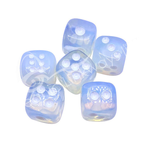 PAIR OF DICE - OPALITE 0.5"