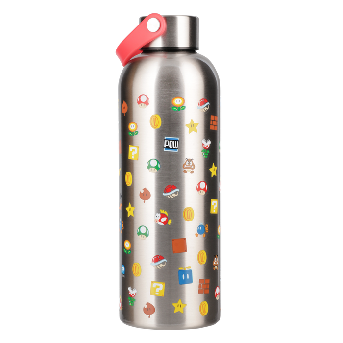 Paladone Super Mario Metal Water Bottle with Carry Loop