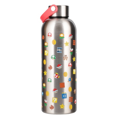Paladone Super Mario Metal Water Bottle with Carry Loop