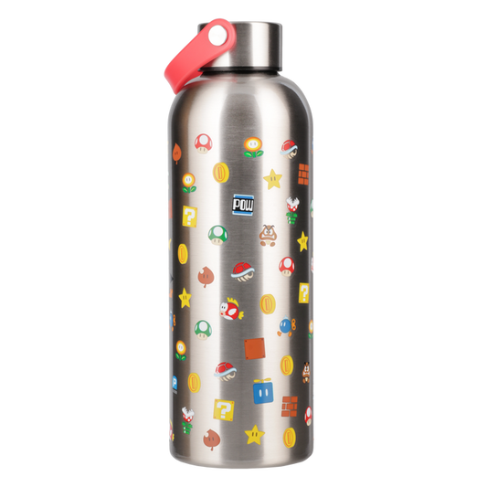 Paladone Super Mario Metal Water Bottle with Carry Loop