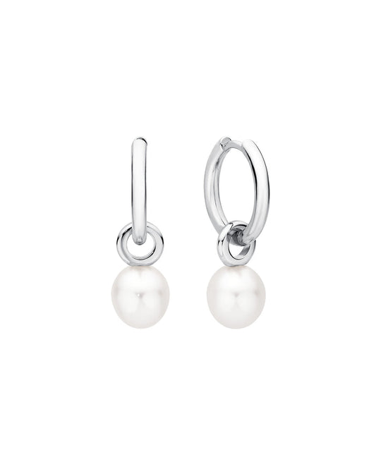 Pärlörhängen Hoops | 925 silver