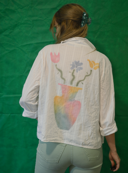 Pastel Flower Vase Shirt - Large - Juice Ceramics